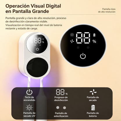 Limpiador de cepillos con luz ultravioleta
