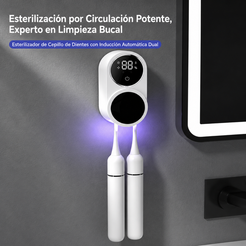 Limpiador de cepillos con luz ultravioleta